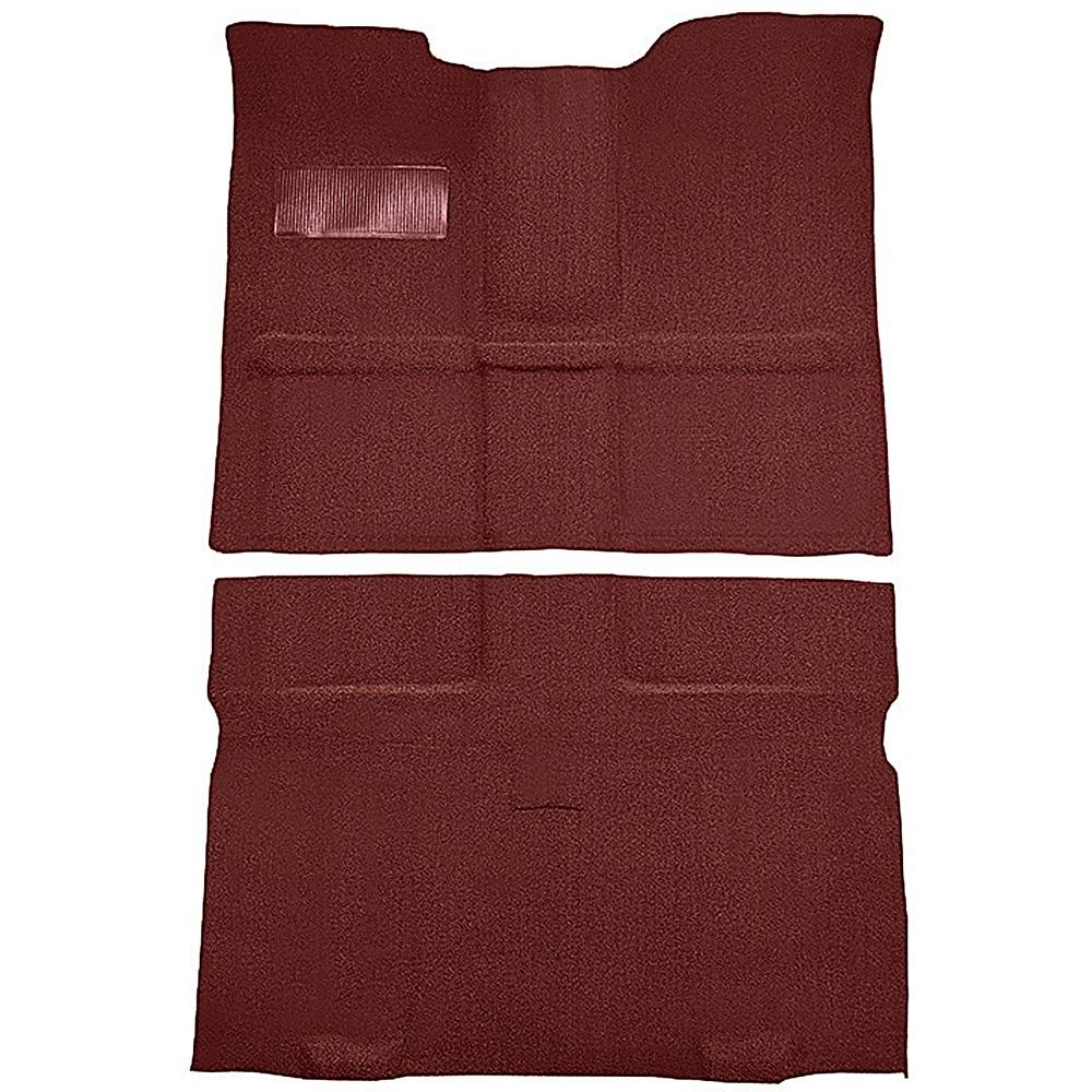 1967-72 Chevrolet, GMC Suburban 3-Door Molded Passenger Area Carpet Set Loop Standard Backing Floor Shift TH400 4WD Maroon