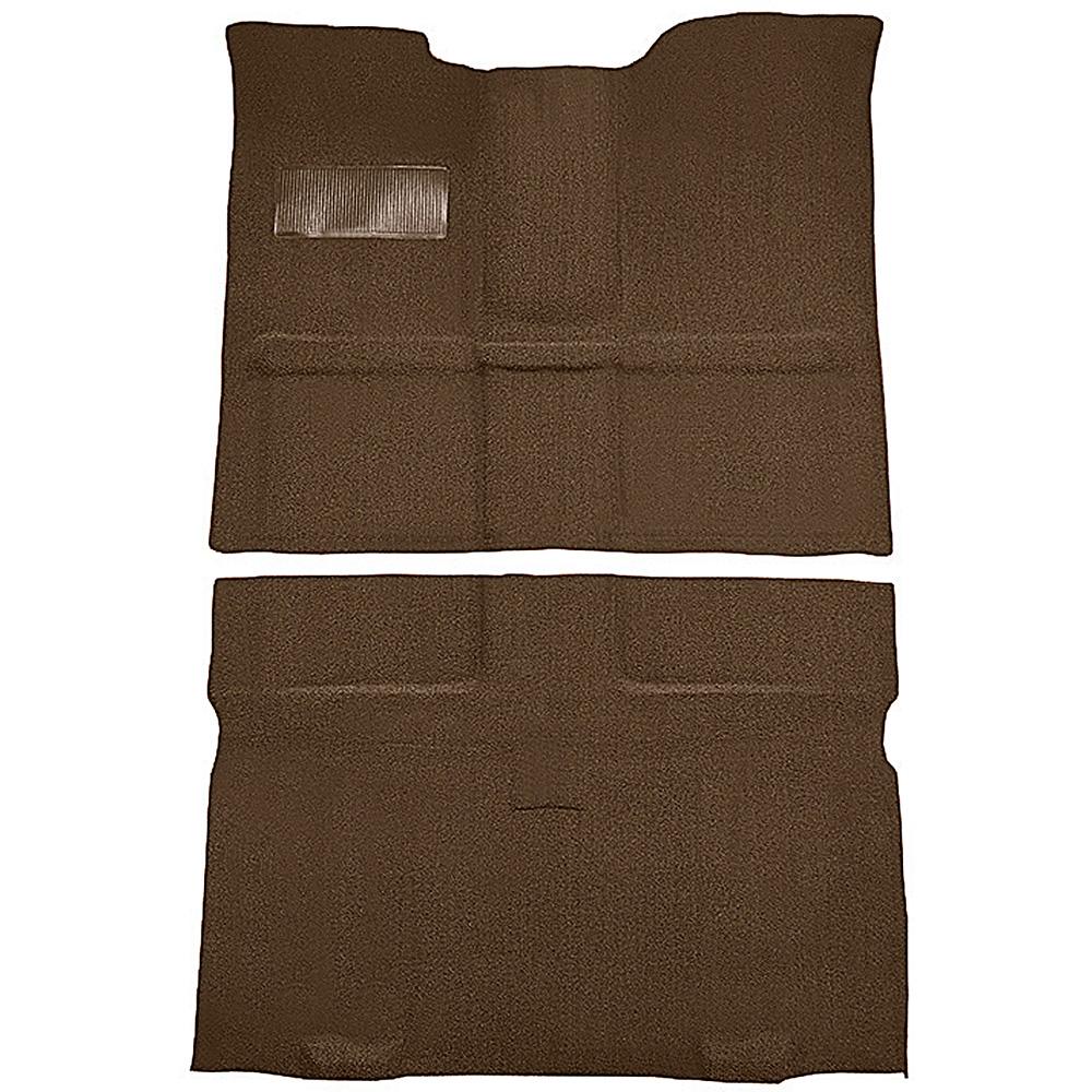1967-72 Chevrolet, GMC Suburban 3-Door Molded Passenger Area Carpet Set Loop Standard Backing Floor Shift TH400 4WD Dark Saddle