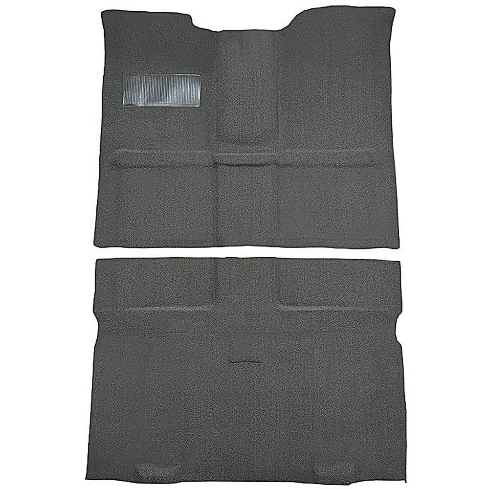 1967-72 Chevrolet, GMC Suburban 3-Door Molded Passenger Area Carpet Set Loop Standard Backing Floor Shift TH400 4WD Gunmetal Gray