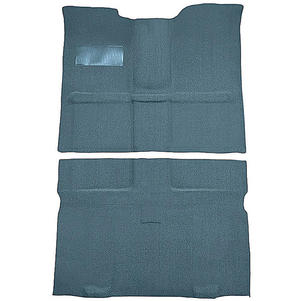 1967-72 Chevrolet, GMC Suburban 3-Door Molded Passenger Area Carpet Set Loop Standard Backing Floor Shift TH400 4WD Medium Blue