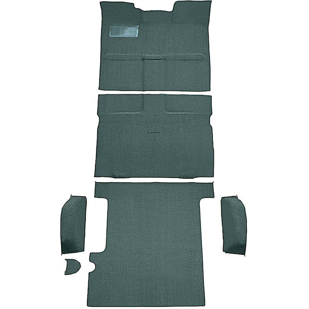 1967-72 Chevrolet, GMC Suburban 3-Door Molded Carpet Kit Loop Standard Backing Column Shift Automatic or 3-Speed Manual 2WD Aqua