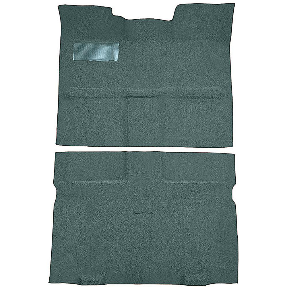 1967-72 Chevrolet, GMC Suburban 3-Door Molded Passenger Area Carpet Kit Loop Standard Backing Column Shift Automatic or 3-Speed Manual 2WD Aqua