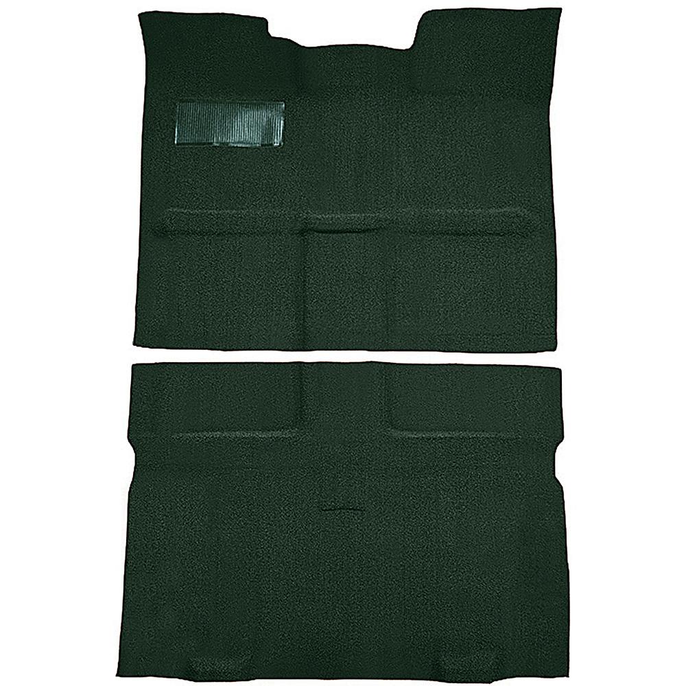 1967-72 Chevrolet, GMC Suburban 3-Door Molded Passenger Area Carpet Kit Loop Standard Backing Column Shift Automatic or 3-Speed Manual 2WD Dark Green