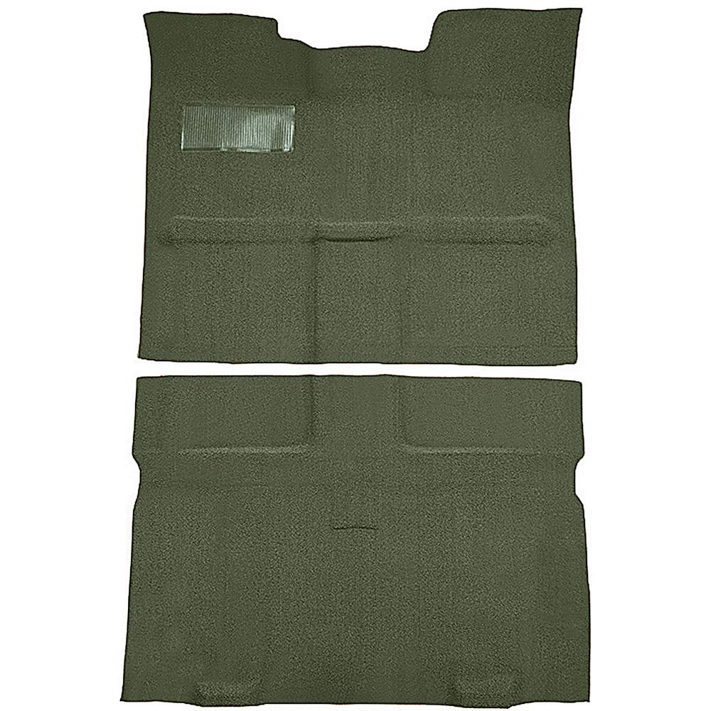 1967-72 Chevrolet, GMC Suburban 3-Door Molded Passenger Area Carpet Kit Loop Standard Backing Column Shift Automatic or 3-Speed Manual 2WD Moss Green