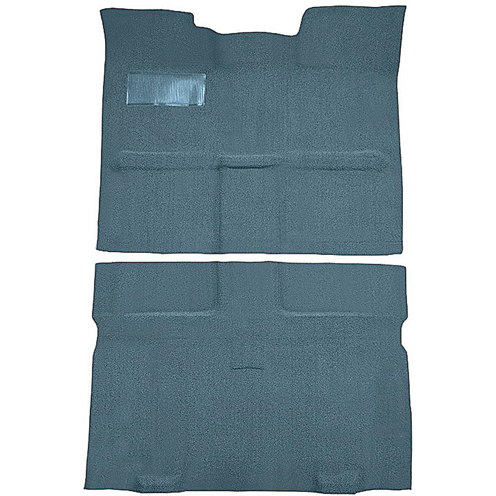 1967-72 Chevrolet, GMC Suburban 3-Door Molded Passenger Area Carpet Kit Loop Standard Backing Column Shift Automatic or 3-Speed Manual 2WD Medium Blue