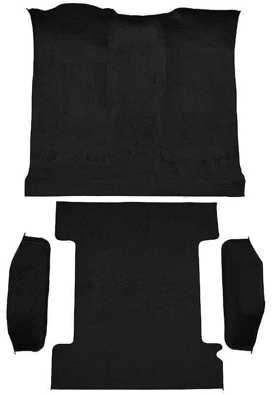 1974-77 K5 Blazer, Jimmy 2-Door Molded Carpet Kit Cut Pile Standard Backing Column & Floor Shift Automatic or Manual 2WD/4WD Black
