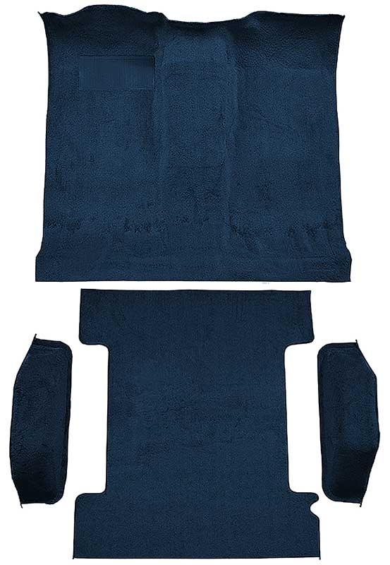 1974-77 K5 Blazer, Jimmy 2-Door Molded Carpet Kit Cut Pile Standard Backing Column & Floor Shift Automatic or Manual 2WD/4WD Dark Blue