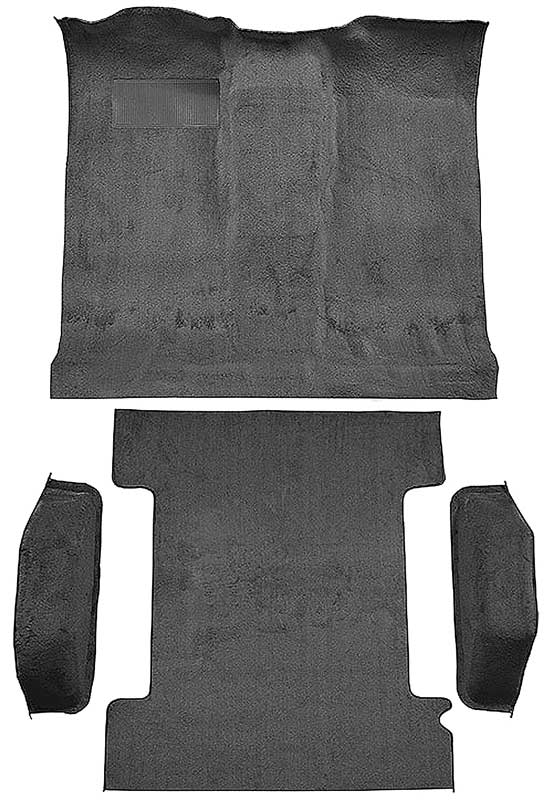 1974-77 K5 Blazer, Jimmy 2-Door Molded Carpet Kit Cut Pile Standard Backing Column & Floor Shift Automatic or Manual 2WD/4WD Dark Gray