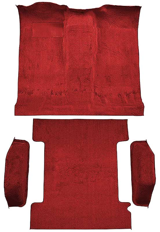 1974-77 K5 Blazer, Jimmy 2-Door Molded Carpet Kit Cut Pile Standard Backing Column & Floor Shift Automatic or Manual 2WD/4WD Dark Red / Carmine