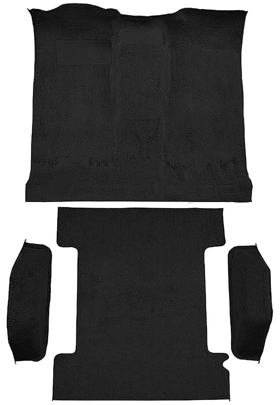 1973-74 Blazer, Jimmy 2-Door Molded Carpet Kit Loop Standard Backing Column & Floor Shift Automatic or Manual 2WD/4WD Black
