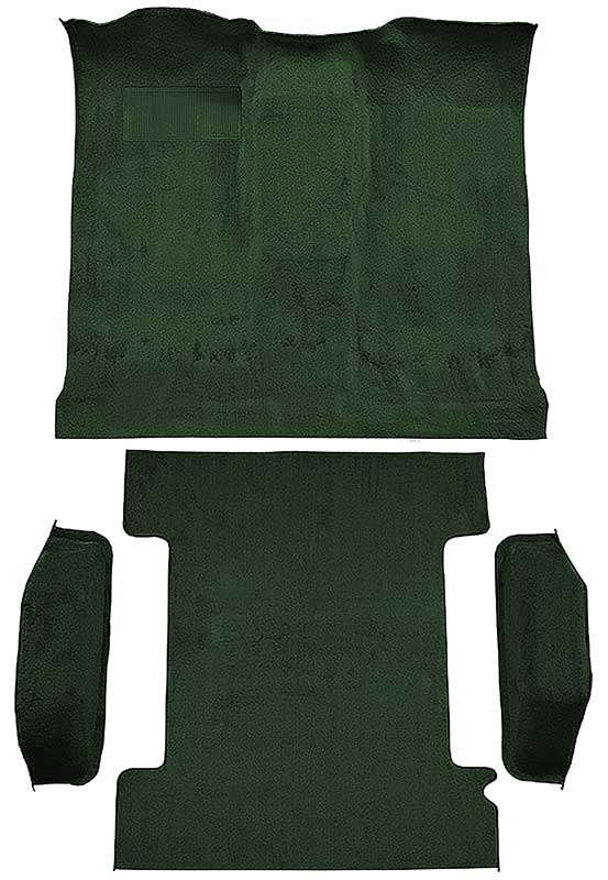 1973-74 Blazer, Jimmy 2-Door Molded Carpet Kit Loop Standard Backing Column & Floor Shift Automatic or Manual 2WD/4WD Dark Green