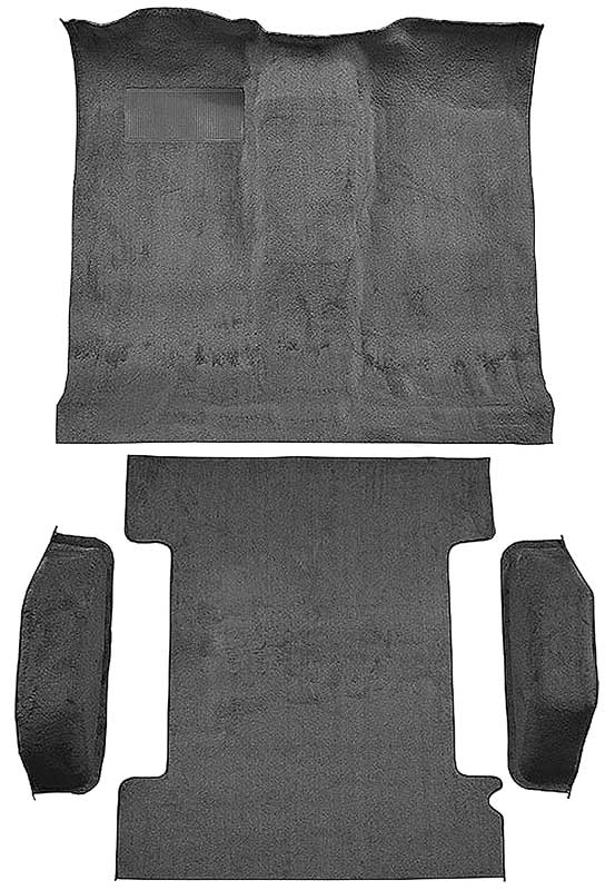 1973-74 Blazer, Jimmy 2-Door Molded Carpet Kit Loop Standard Backing Column & Floor Shift Automatic or Manual 2WD/4WD Gunmetal Gray