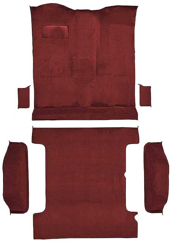 1978-80 K5 Blazer, Jimmy 2-Door Molded Carpet Kit Cut Pile Standard Backing Column & Floor Shift Automatic or Manual 2WD/4WD Maroon