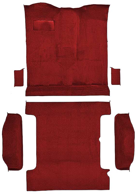 1978-80 K5 Blazer, Jimmy 2-Door Molded Carpet Kit Cut Pile Standard Backing Column & Floor Shift Automatic or Manual 2WD/4WD Oxblood