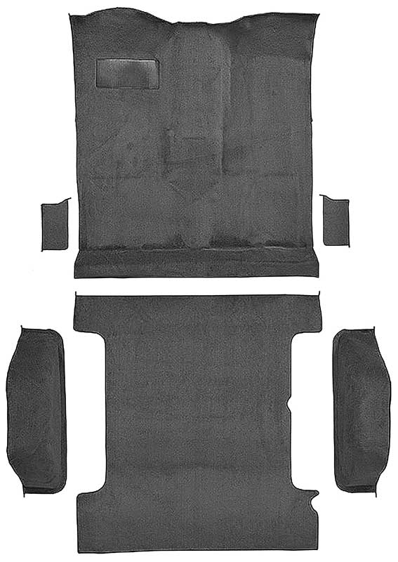 1978-80 K5 Blazer, Jimmy 2-Door Molded Carpet Kit Cut Pile Standard Backing Column & Floor Shift Automatic or Manual 2WD/4WD Dark Gray