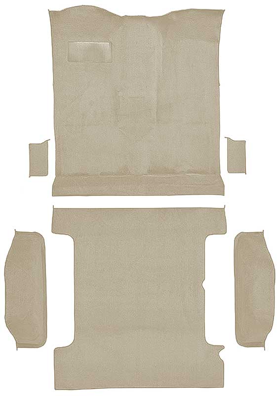 1978-80 K5 Blazer, Jimmy 2-Door Molded Carpet Kit Cut Pile Standard Backing Column & Floor Shift Automatic or Manual 2WD/4WD Silver