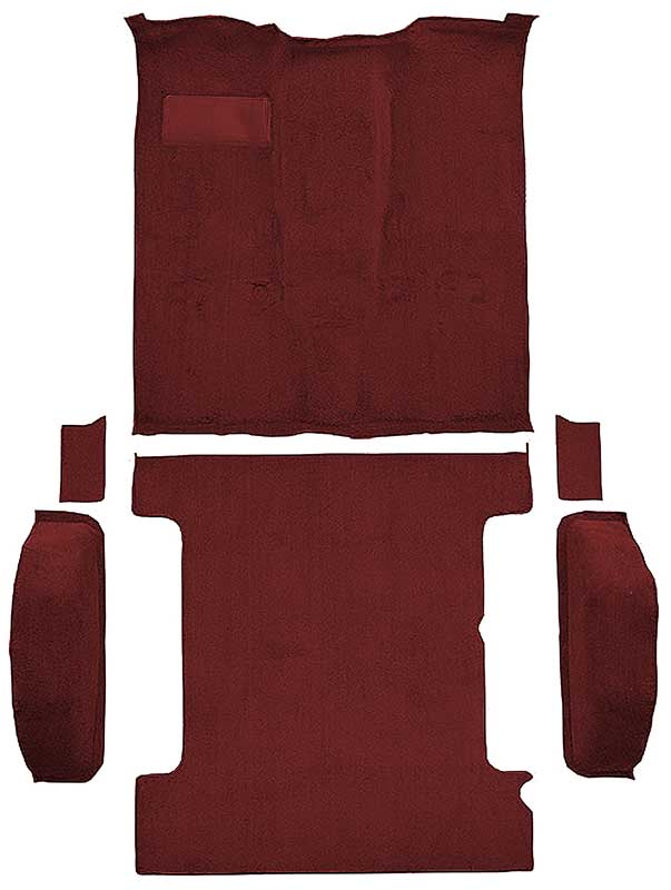 1981-91 K5 Blazer, Jimmy 2-Door Molded Carpet Kit Cut Pile Standard Backing Column & Floor Shift Automatic or Manual 2WD/4WD Maroon