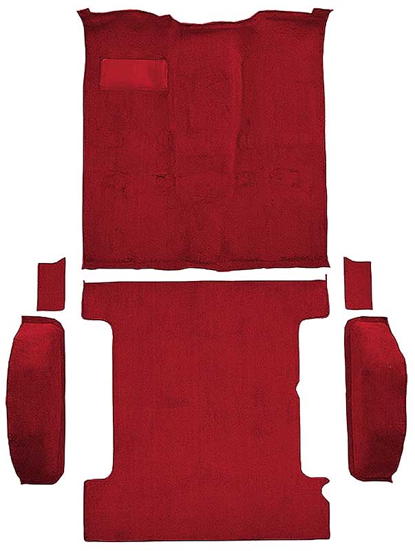 1981-91 K5 Blazer, Jimmy 2-Door Molded Carpet Kit Cut Pile Standard Backing Column & Floor Shift Automatic or Manual 2WD/4WD Oxblood