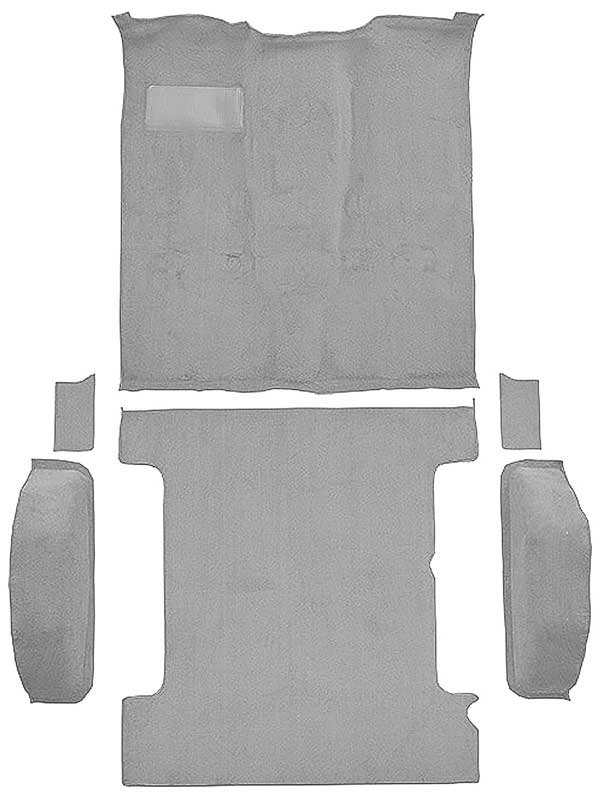 1981-91 K5 Blazer, Jimmy 2-Door Molded Carpet Kit Cut Pile Standard Backing Column & Floor Shift Automatic or Manual 2WD/4WD Silver