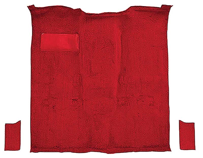 1981-91 K5 Blazer, Jimmy 2-Door Molded Passenger Area Carpet Kit Cut Pile Standard Backing Column & Floor Shift Automatic or Manual 2WD/4WD Flame Red