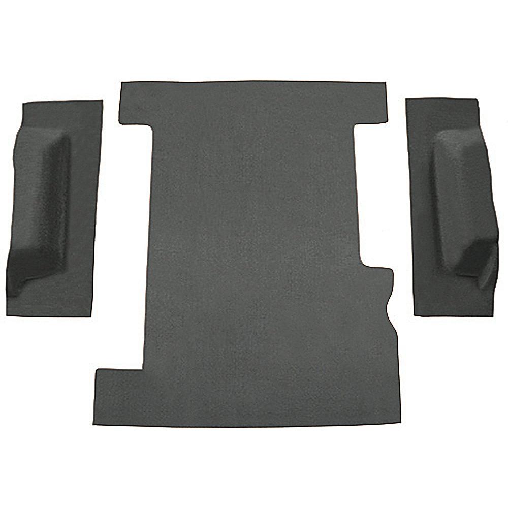 1973-74 Chevrolet/GMC Suburban Carpet Cargo Area 3-Piece Set Molded Wheel Well Covers Standard Backing Loop Gunmetal Gray