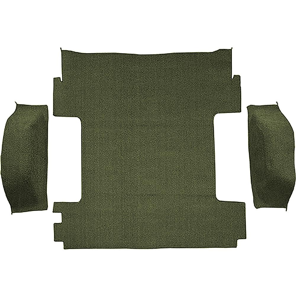 1969-72 Blazer/Jimmy Except CST Carpet Cargo Area 3-Piece Set Molded Wheel Well Covers Standard Backing Loop Moss Green