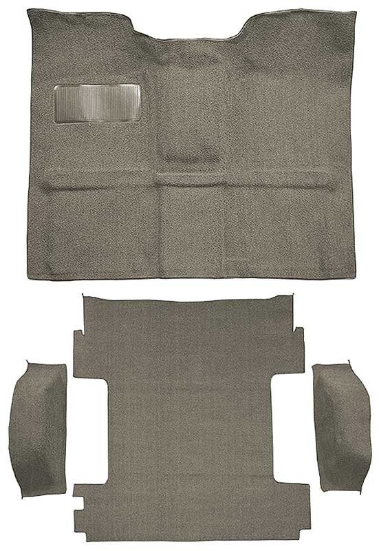 1969-72 Blazer/Jimmy CST Models Carpet Cargo Area 3-Piece Set Molded Wheel Well Covers Standard Backing Loop Fawn Sandalwood