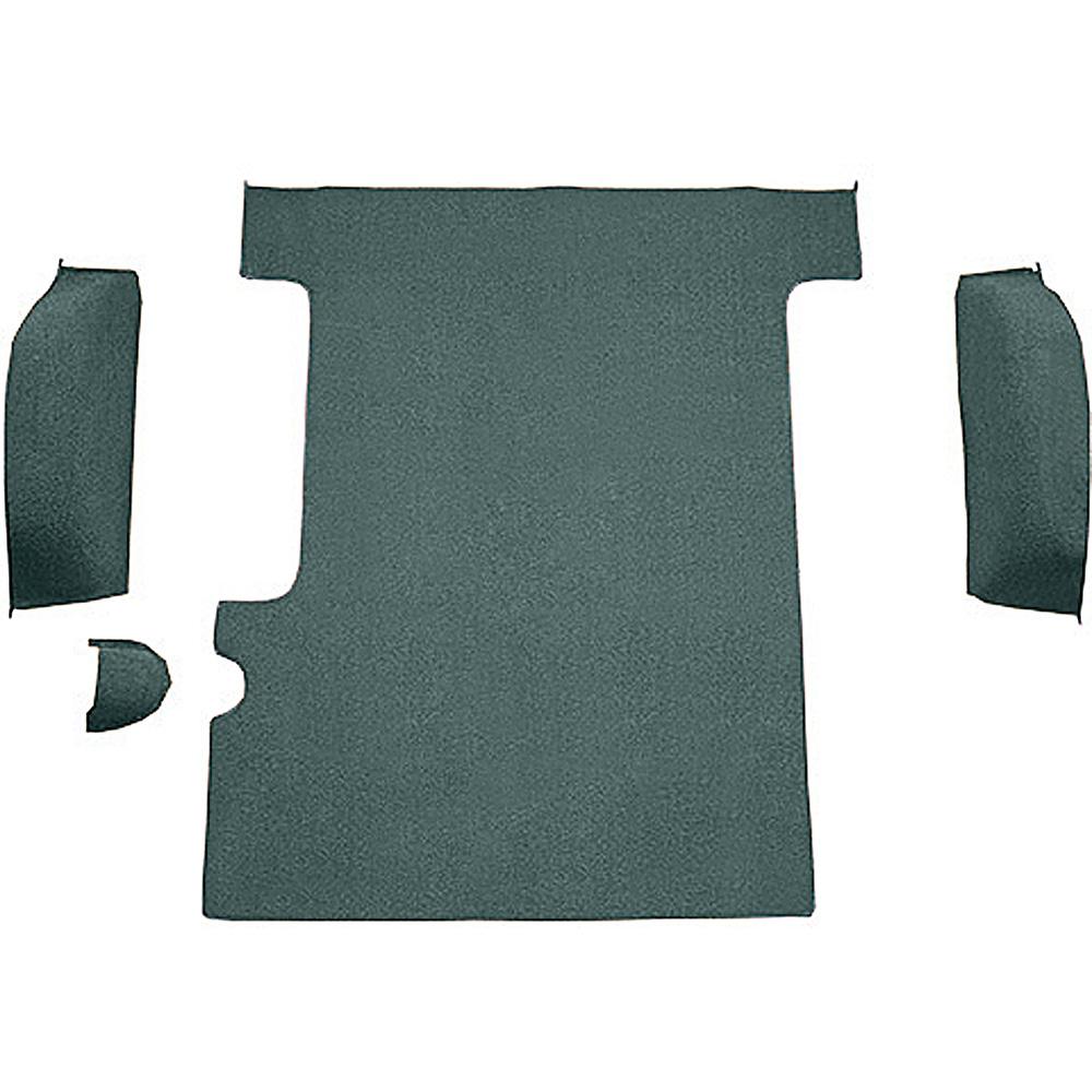 1967-72 Chevrolet/GMC Suburban Carpet Cargo Area 4-Piece Set Molded Wheel Well Covers Standard Backing Loop Aqua
