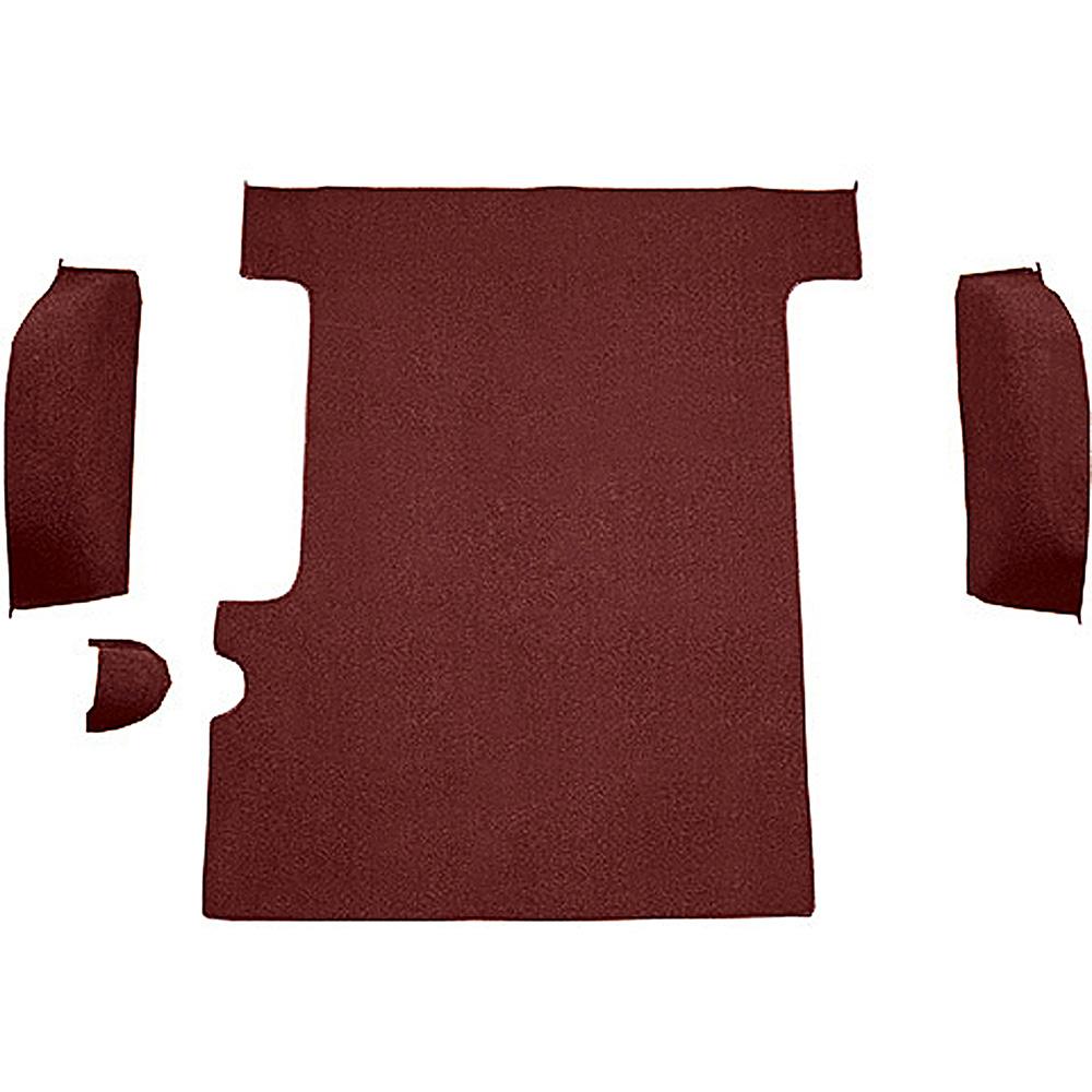 1967-72 Chevrolet/GMC Suburban Carpet Cargo Area 4-Piece Set Molded Wheel Well Covers Standard Backing Loop Maroon