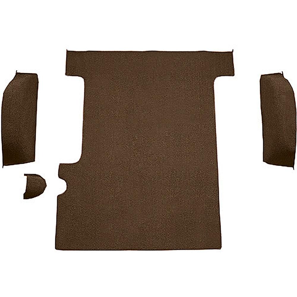 1967-72 Chevrolet/GMC Suburban Carpet Cargo Area 4-Piece Set Molded Wheel Well Covers Standard Backing Loop Dark Saddle