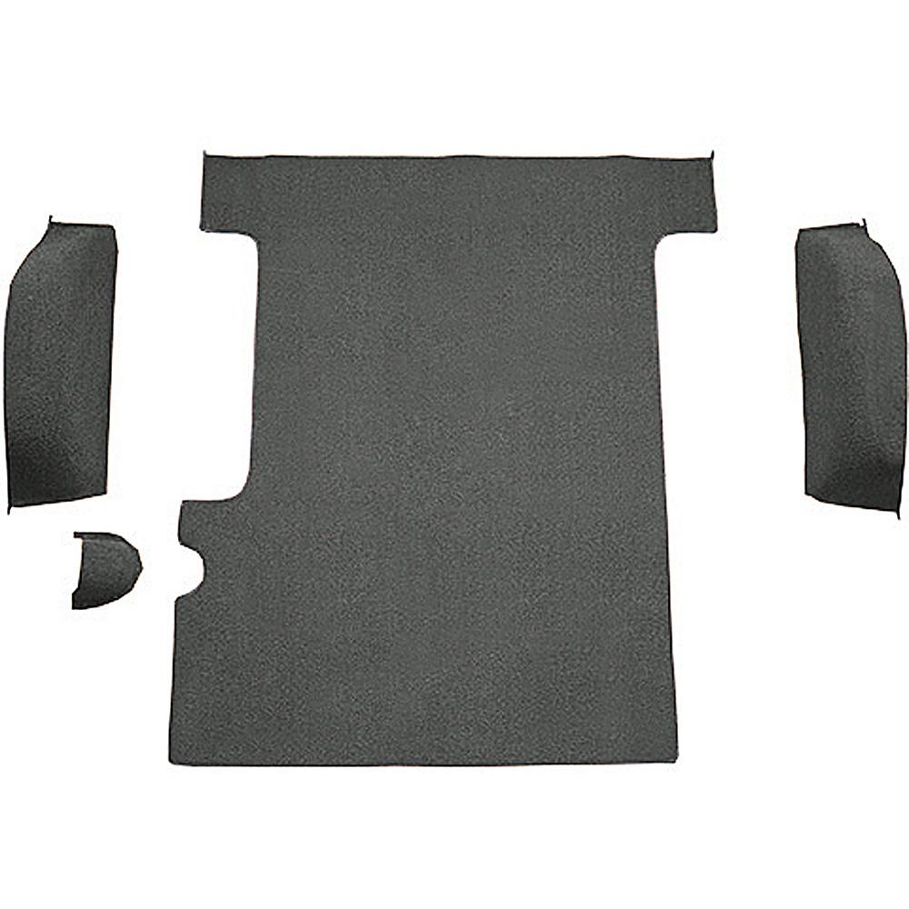 1967-72 Chevrolet/GMC Suburban Carpet Cargo Area 4-Piece Set Molded Wheel Well Covers Standard Backing Loop Gunmetal Gray