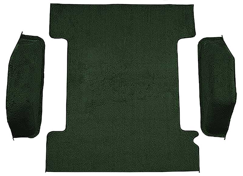 1973-74 Blazer/Jimmy Carpet Cargo Area 3-Piece Set Molded Wheel Well Covers Standard Backing Loop Medium Blue
