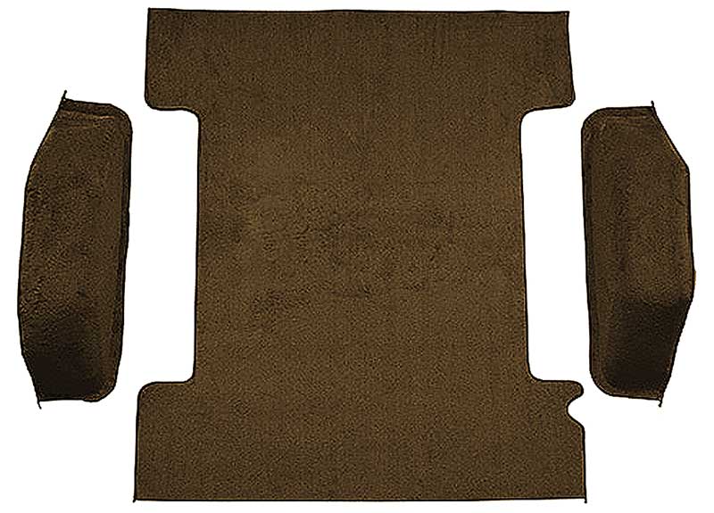 1973-74 Blazer/Jimmy Carpet Cargo Area 3-Piece Set Molded Wheel Well Covers Standard Backing Loop Gunmetal Gray