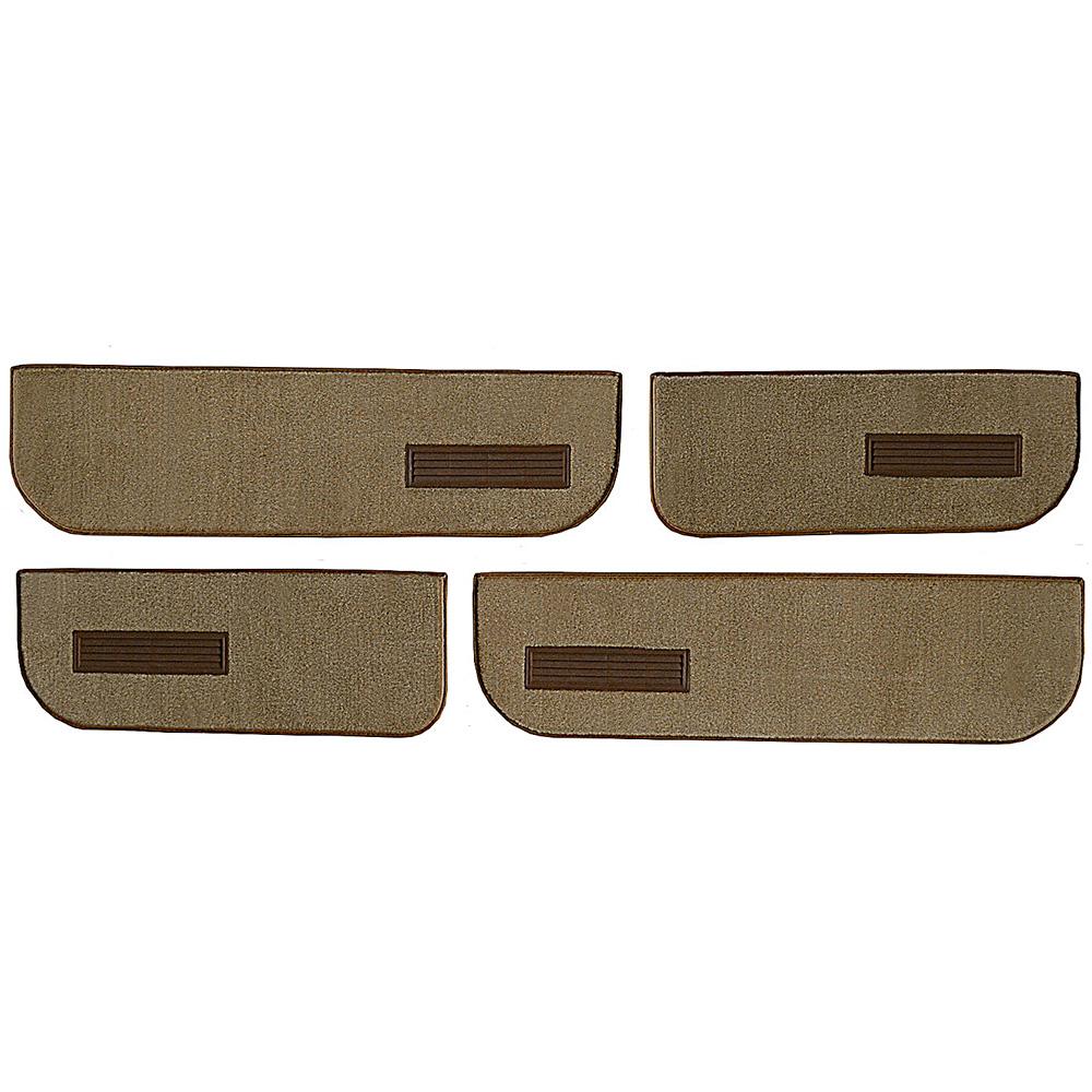 1974-87 Chevrolet/GMC Crew Cab Truck Carpet Door Panel Inserts w/ Cardboard Backing w/ Vents 4-Piece Cutpile Saddle