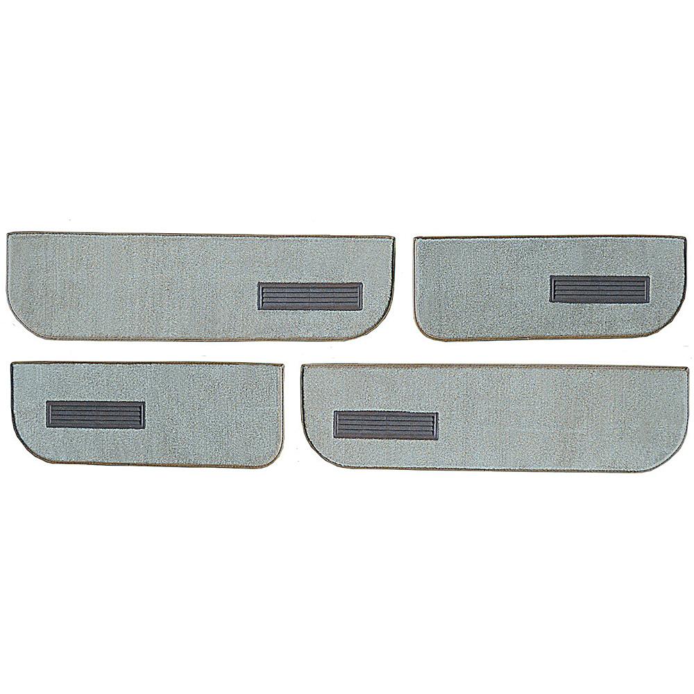 1974-87 Chevrolet/GMC Crew Cab Truck Carpet Door Panel Inserts w/ Cardboard Backing w/ Vents 4-Piece Cutpile Silver