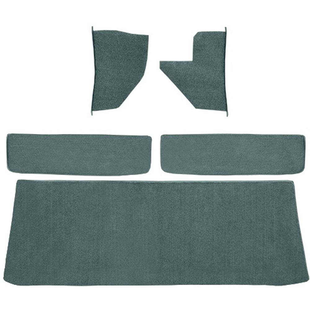 1955-59 Chevrolet/GMC Truck Carpet Accessory Set w/ Rear Cab Wall, Door & Kick Panels Loop Aqua