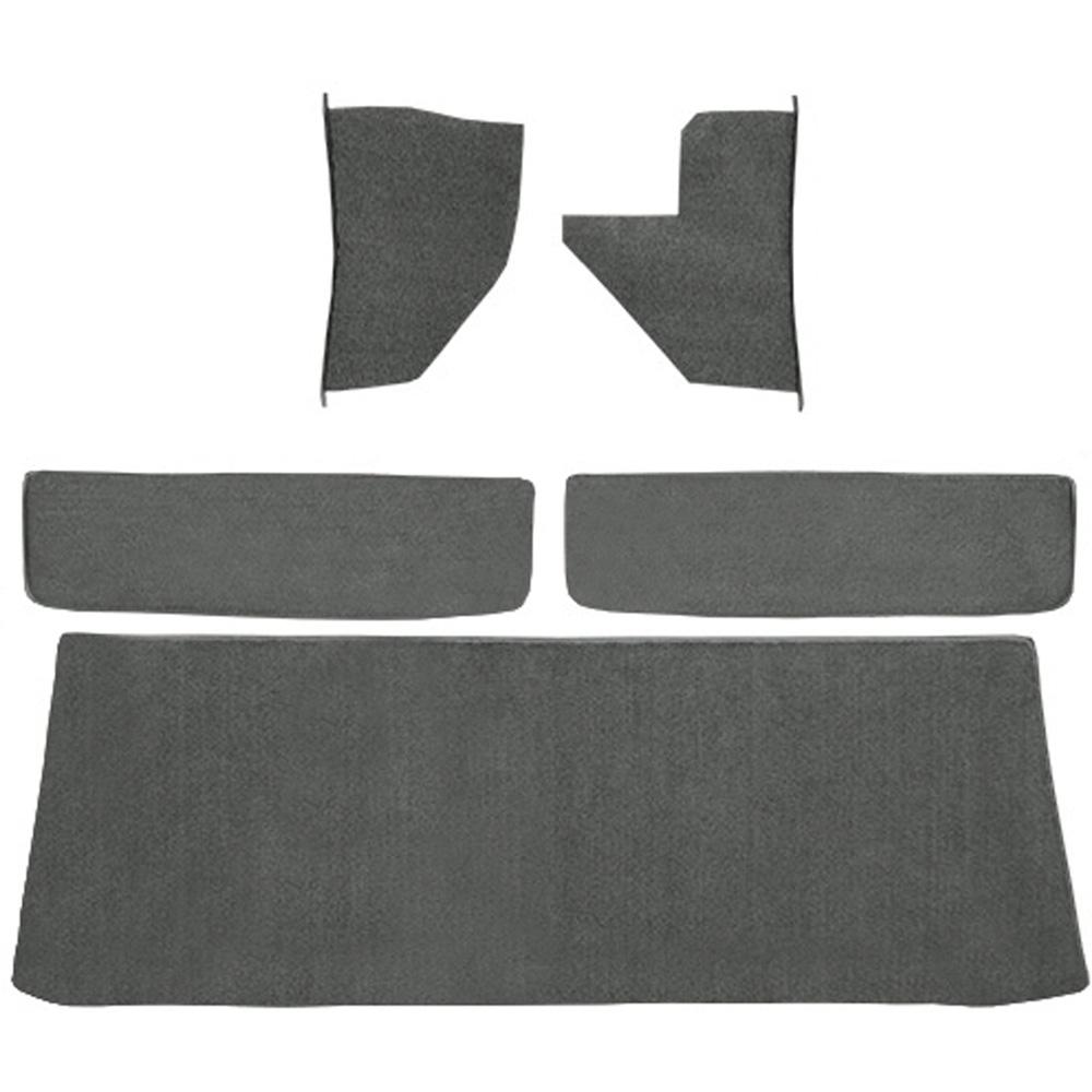 1955-59 Chevrolet/GMC Truck Carpet Accessory Set w/ Rear Cab Wall, Door & Kick Panels Loop Gunmetal Gray