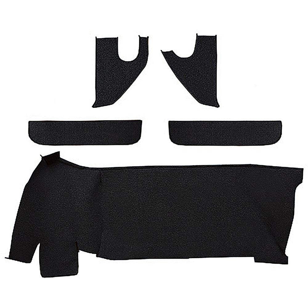 1967-72 Chevrolet/GMC Truck Carpet Accessory Set w/ Gas Tank, Door & Kick Panels Loop Black