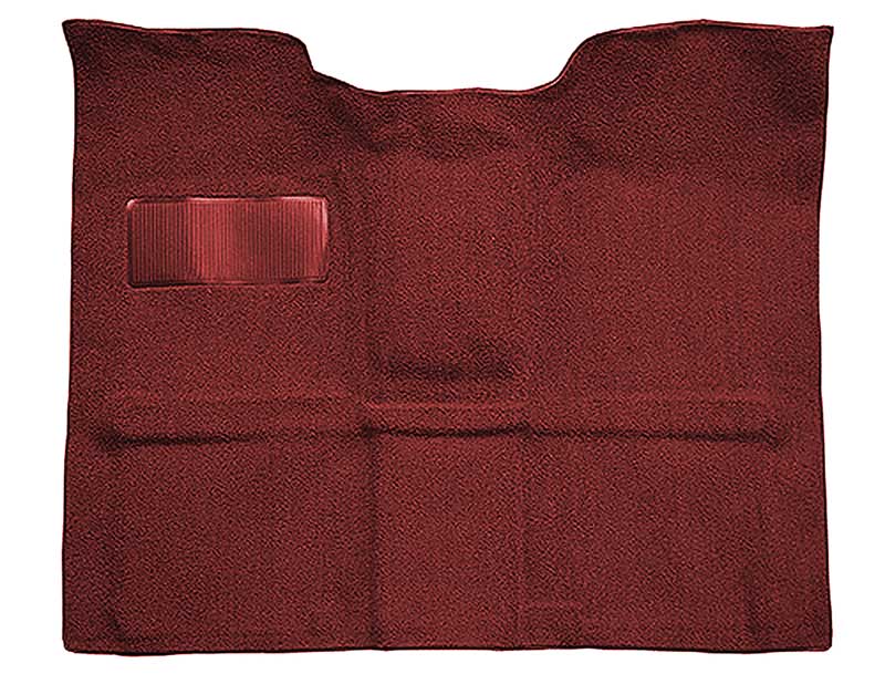 1969-72 Blazer, Jimmy 2-Door Molded Passenger Area Carpet Set Loop Standard Backing Floor Shift 4-Speed High Hump 4WD Maroon