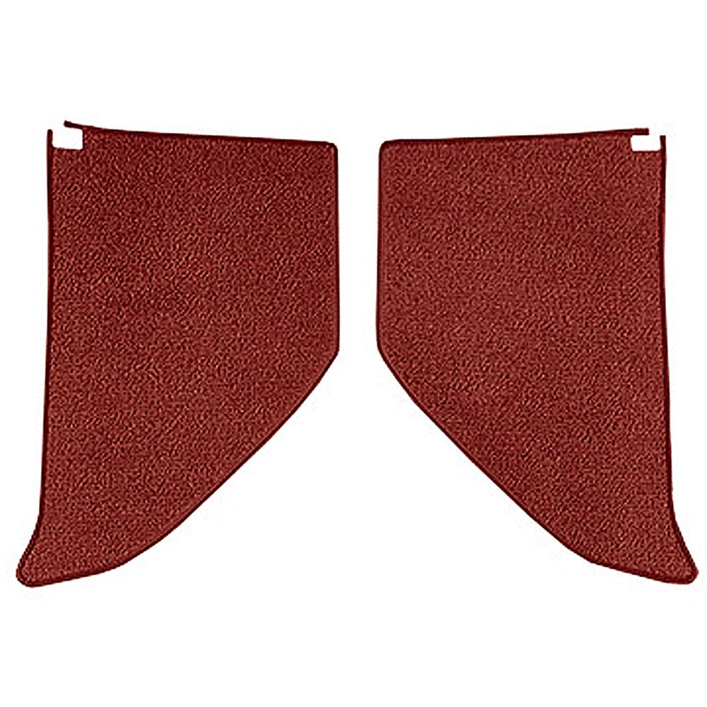 1964-66 Chevrolet/GMC Truck Carpet Kick Panel Inserts w/ Cardboard Backing Loop Red