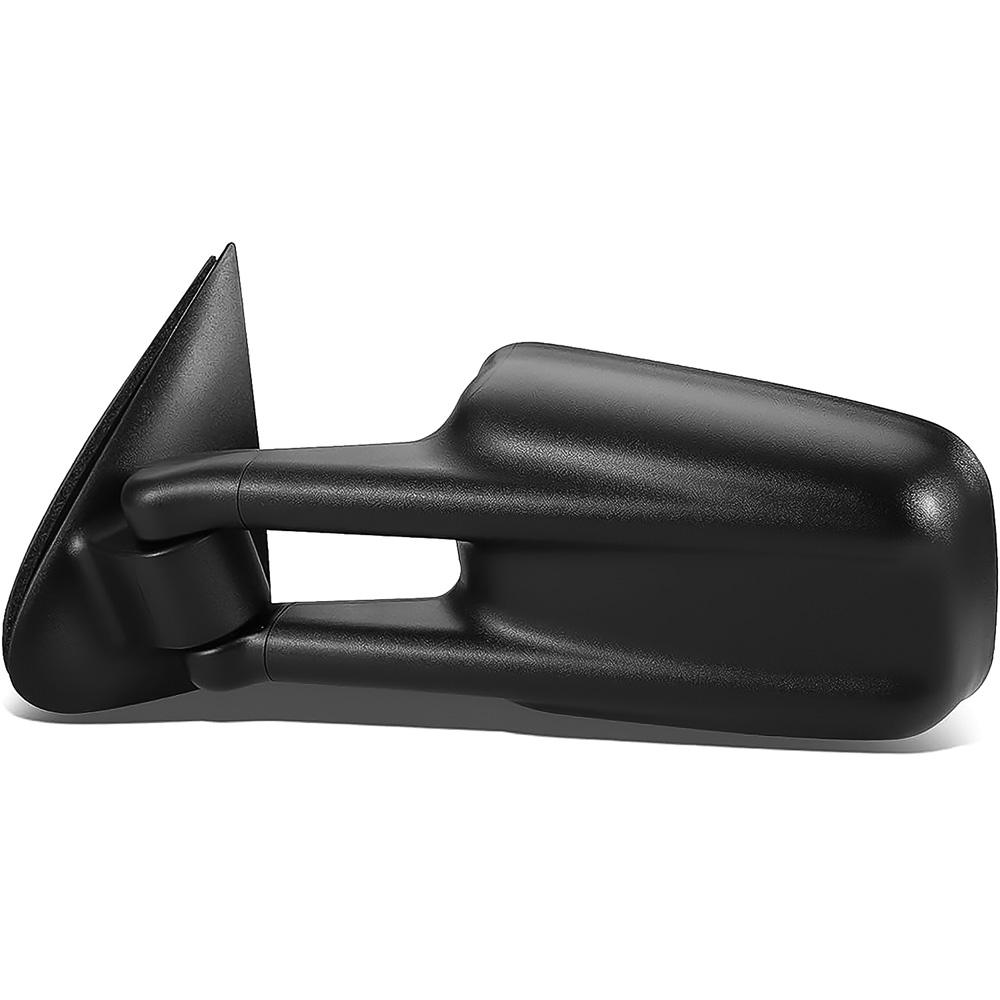 1999-07 Chevrolet/GMC Silverado, Sierra 2000-06 SUV Manual Extendable Towing Mirror Camper Style With Wide Angle Glass Textured Black Finish LH