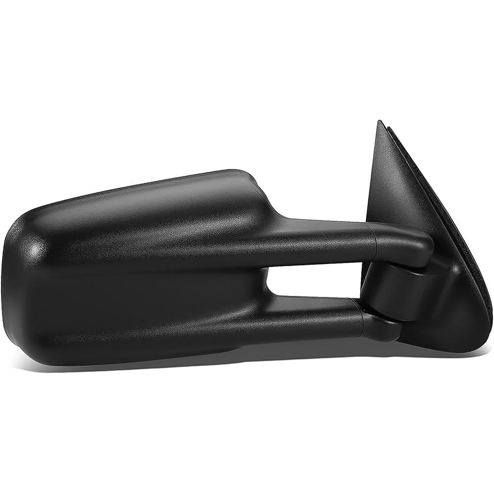 1999-07 Chevrolet/GMC Silverado, Sierra 2000-06 SUV Manual Towing Mirror Camper Style With Wide Angle Glass Textured Black Finish RH
