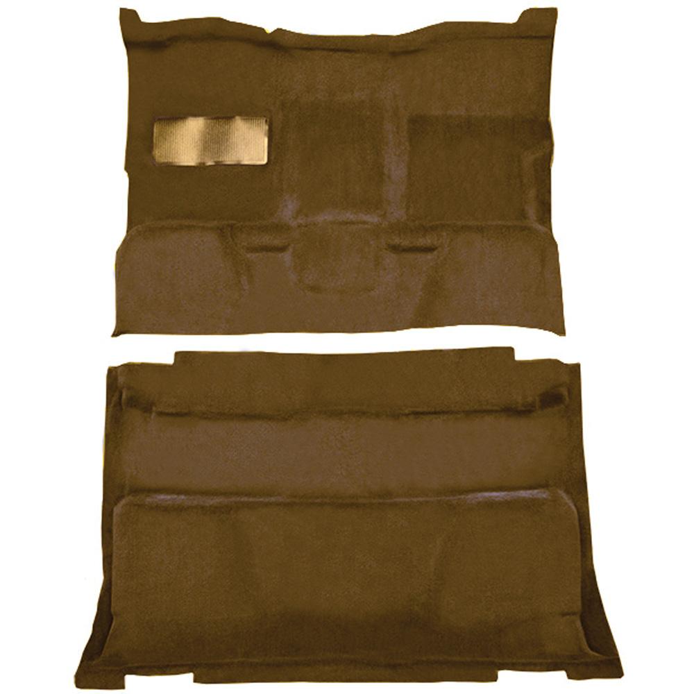 1981-91 Chevrolet, GMC Pickup Crew Cab Molded Vinyl Flooring Set Vinyl Standard Backing Column Shift Auto/Manual 2WD Beige
