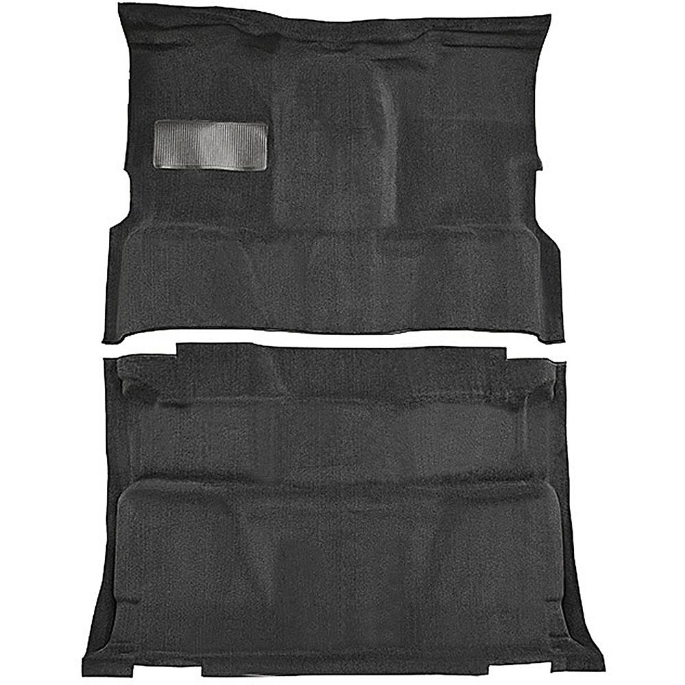 1981-91 Chevrolet, GMC Pickup Crew Cab Molded Vinyl Flooring Set Vinyl Standard Backing Floor Shift 4-Speed 2WD Gray
