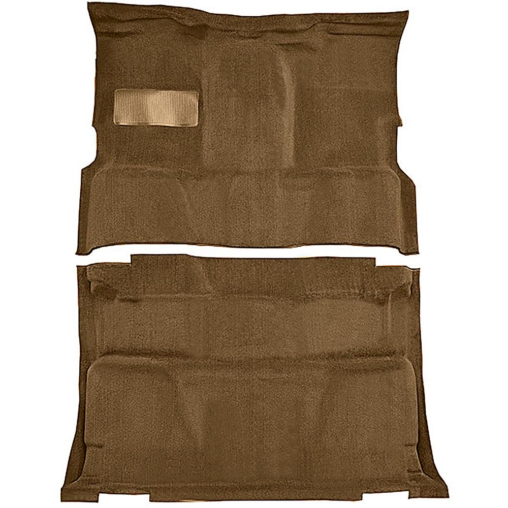 1981-91 Chevrolet, GMC Pickup Crew Cab Molded Vinyl Flooring Set Vinyl Standard Backing Floor Shift 4-Speed 2WD Beige