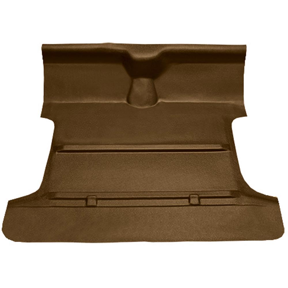 1955-59 Chevrolet, GMC Pickup 2nd Series Regular Cab Molded Vinyl Flooring Set Vinyl Standard Backing w/o Holes 4-Speed High Hump 2WD Beige