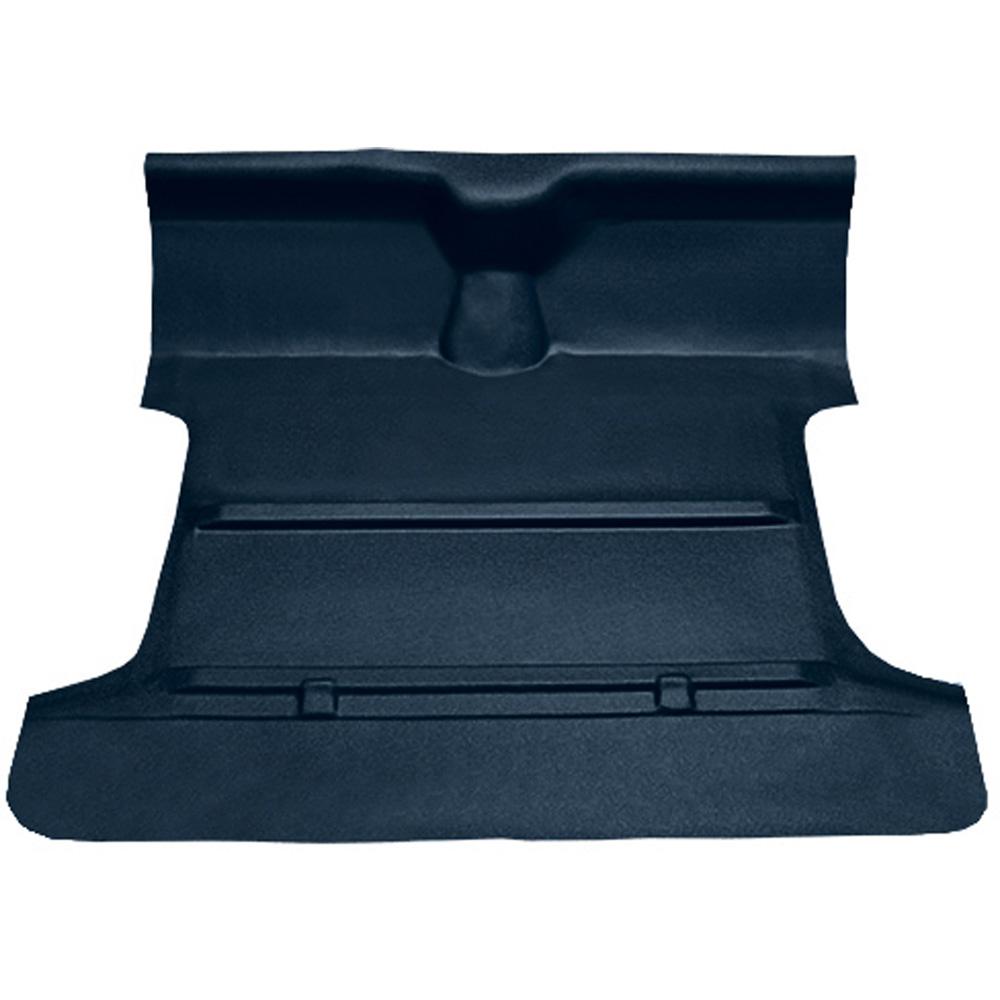 1955-59 Chevrolet, GMC Pickup 2nd Series Regular Cab Molded Vinyl Flooring Set Vinyl Standard Backing w/o Holes 4-Speed High Hump 2WD Medium Blue
