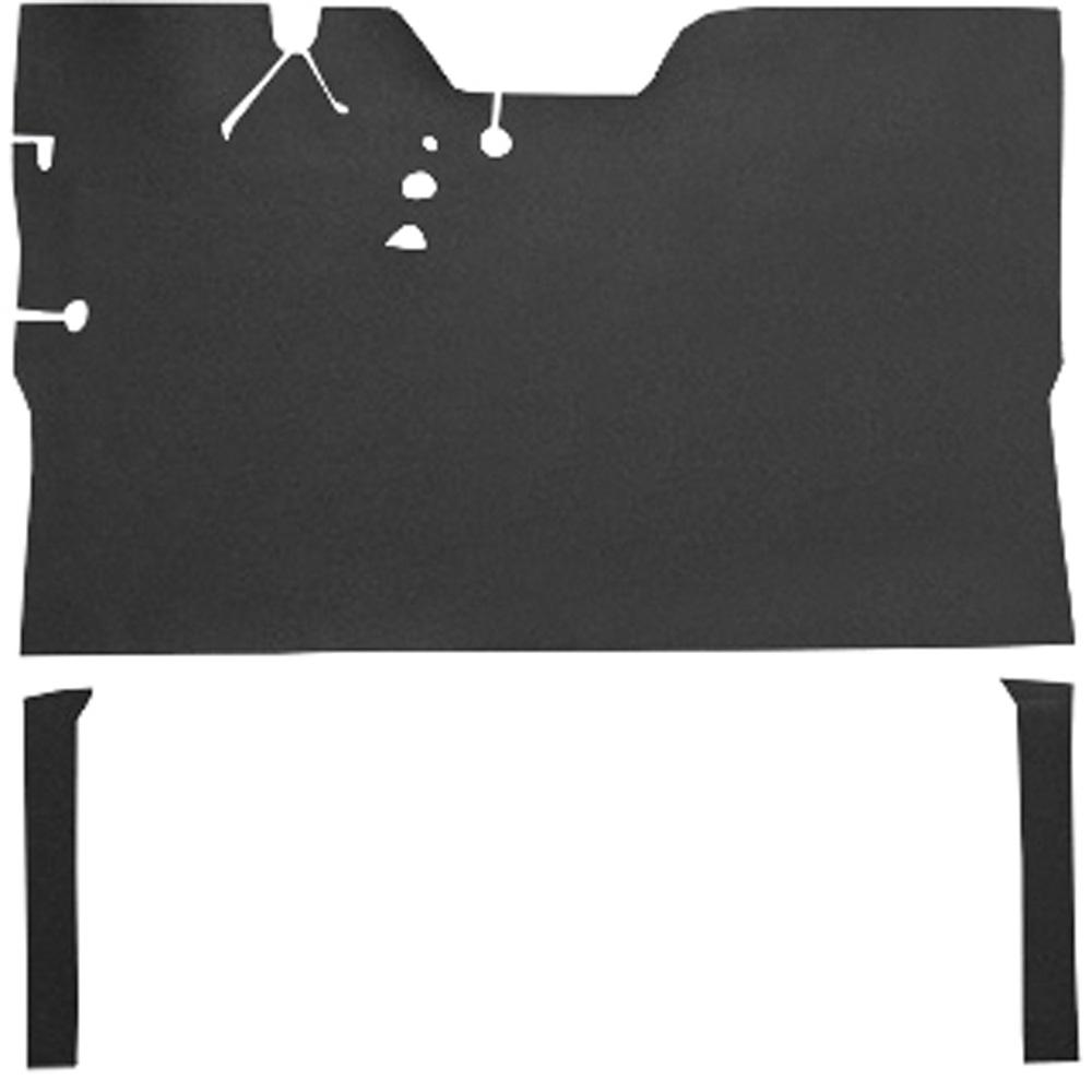 1947-55 Chevrolet, GMC Pickup 1st Series Regular Cab Die-Cut Vinyl Flooring Kit Vinyl Standard Backing w/ Stock Seat Riser Automatic or 3-Speed Manual Low Hump 2WD Gray