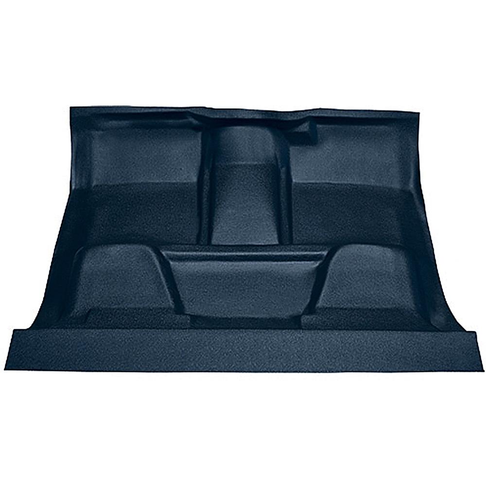 1973-80 Chevrolet, GMC Pickup Regular Cab Molded Vinyl Flooring Kit Vinyl Standard Backing Column Shift Automatic or 3-Speed Manual 2WD Medium Blue
