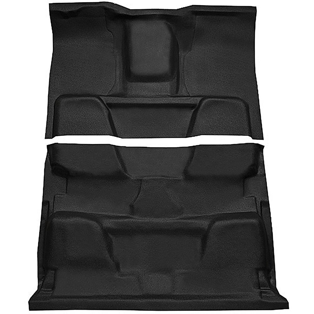 1973-80 Chevrolet, GMC Pickup Crew Cab Molded Vinyl Flooring Set Vinyl Standard Backing Floor Shift 4-Speed 2WD Gray